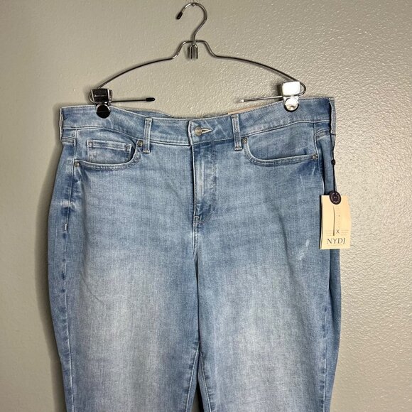 NWT NYDJ Marilyn Straight Ankle Easley Light Faded Wash Plus Size 18W - Picture 6 of 13